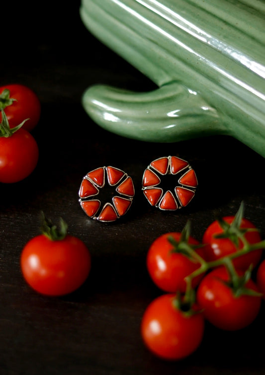 Tomato Coral Earrings