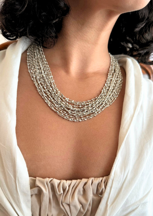 Chamak Sterling Silver Necklace