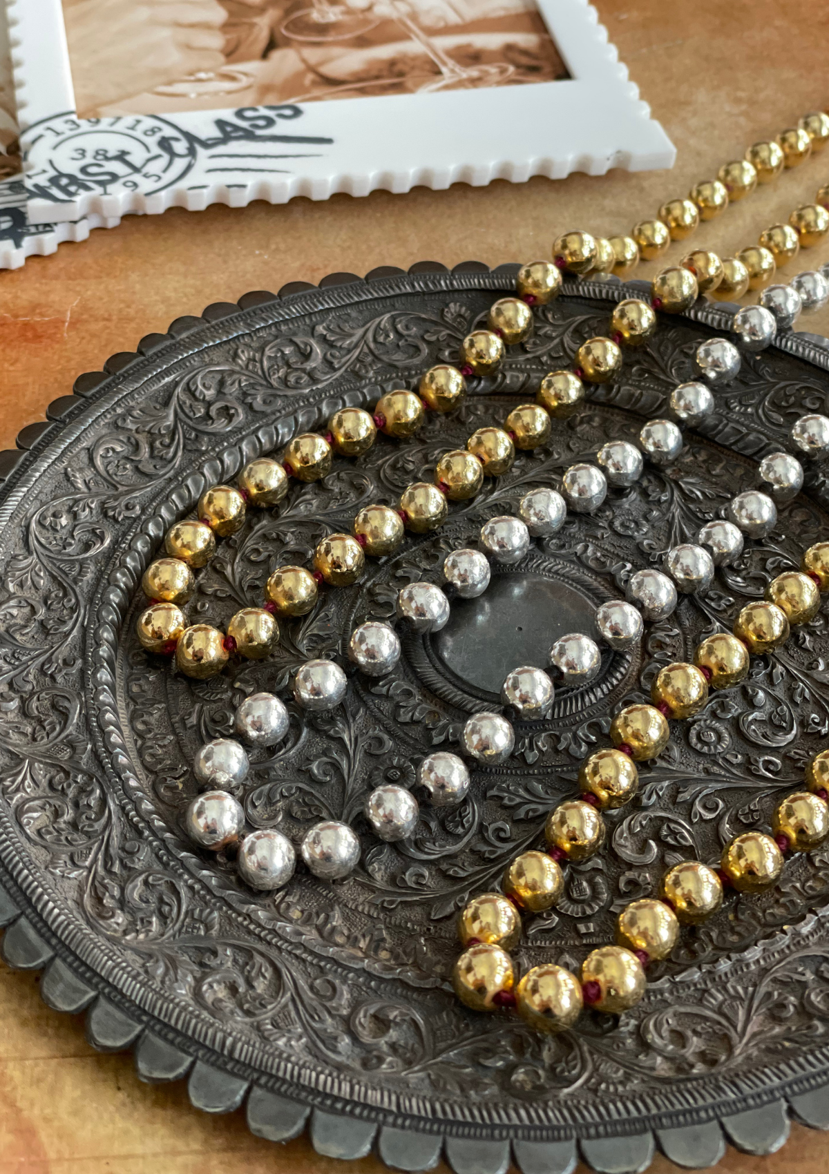 Dholki beads deals necklace