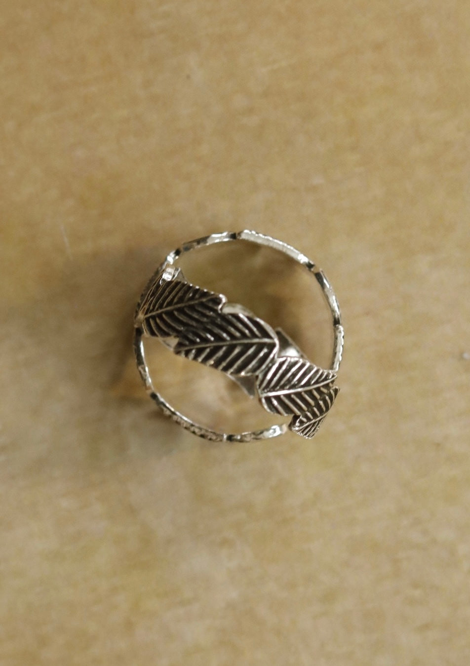 Leaf Rope Silver Toe Ring