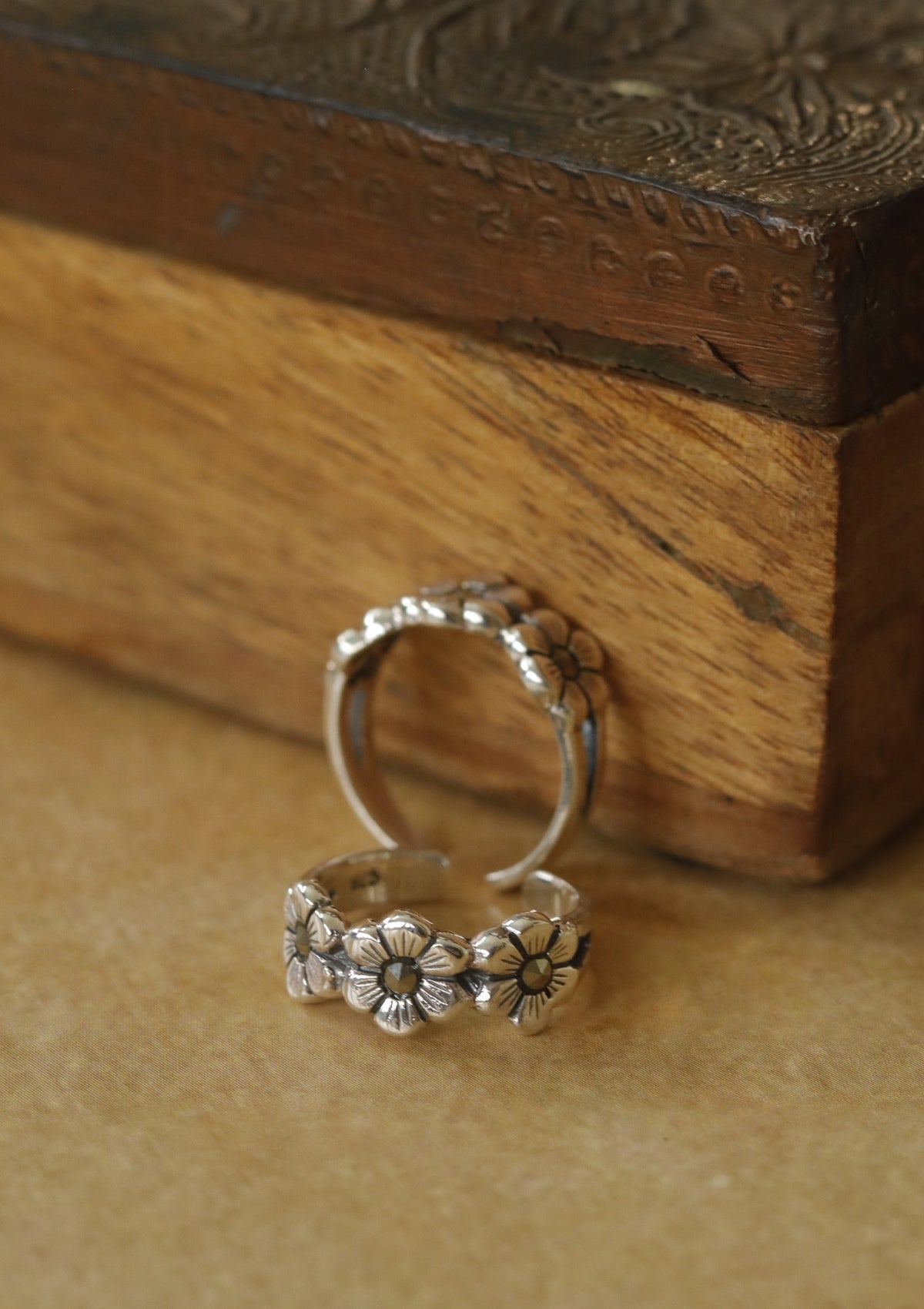 Jasmine Silver Toe Rings