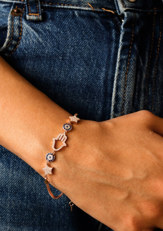 Celestial Guardian Rose Gold Bracelet