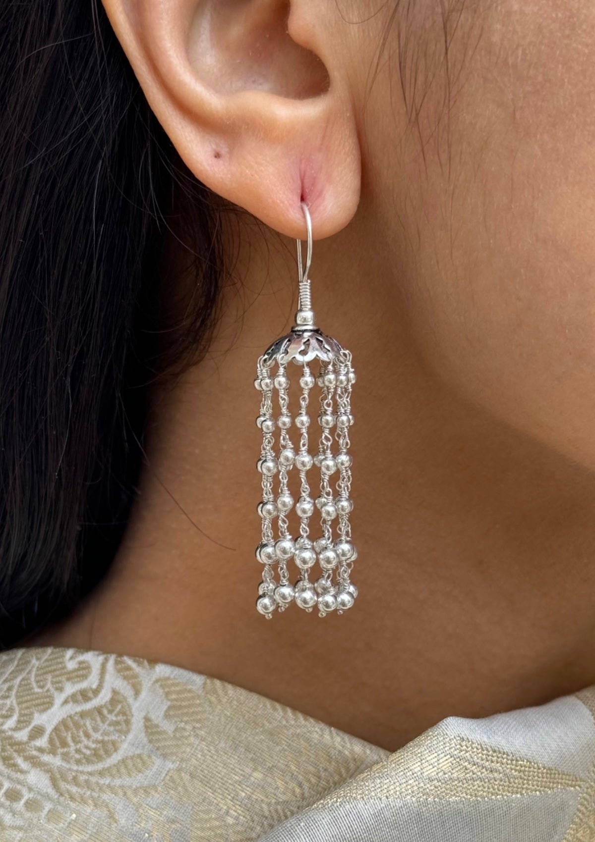 Sitara Sterling Silver Jhumka