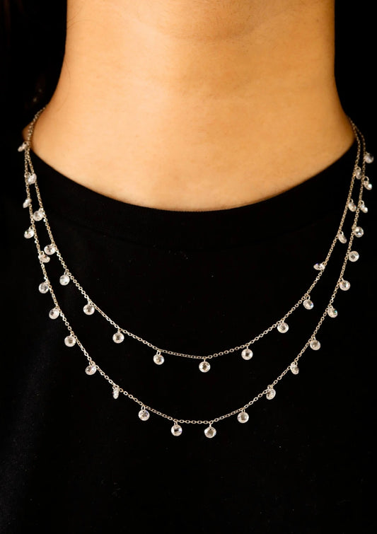 Double Drop Silver Chain