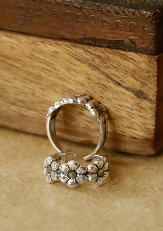 Jasmine Silver Toe Rings