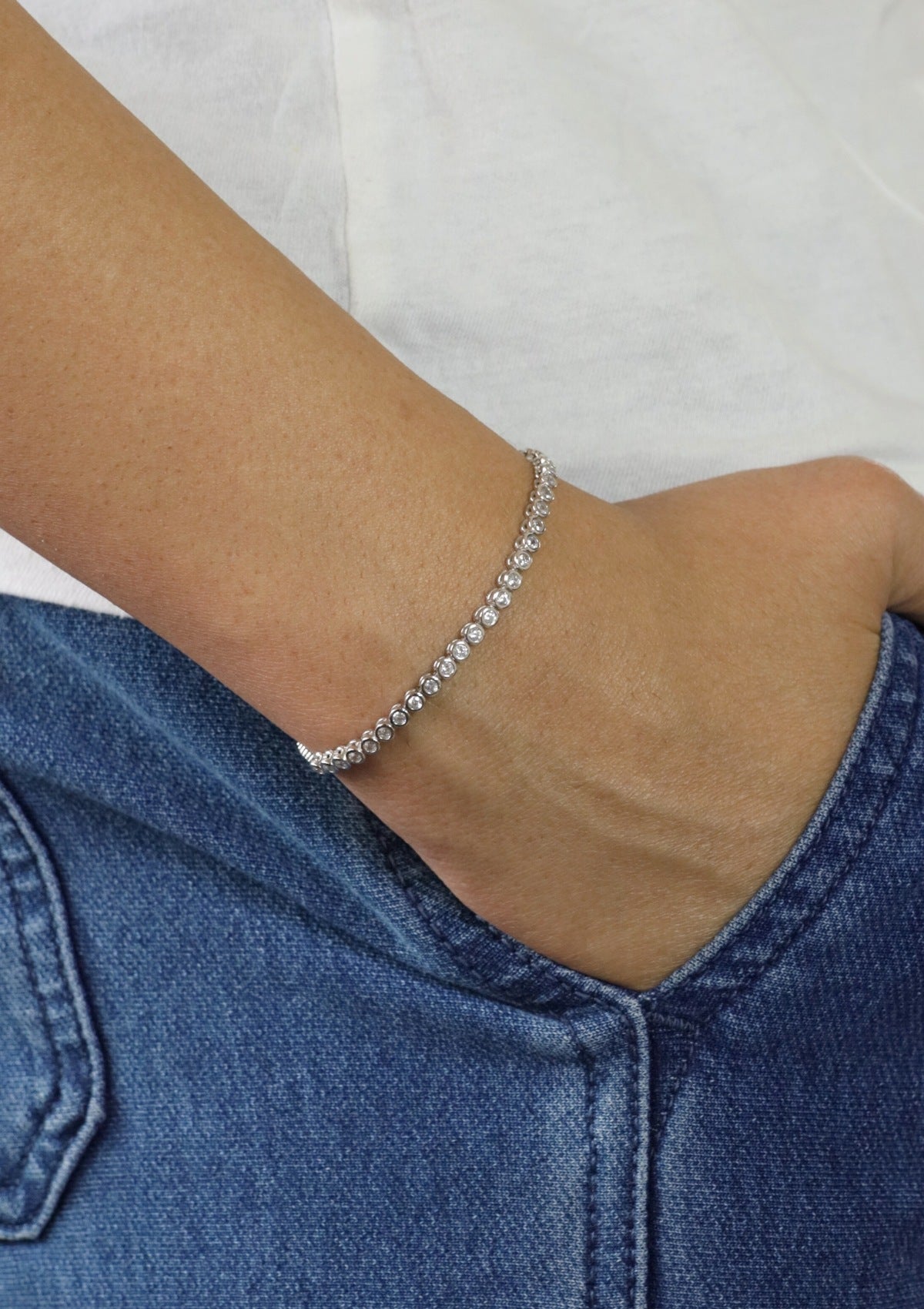 Tennis Silver Bracelet