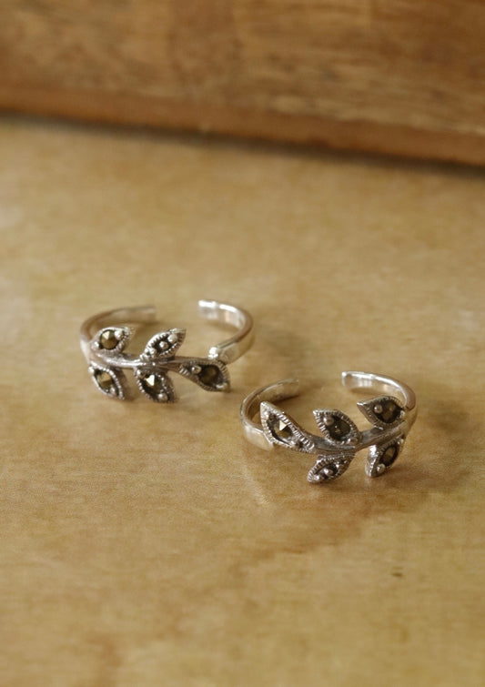 Leaf Silver Toe Ring