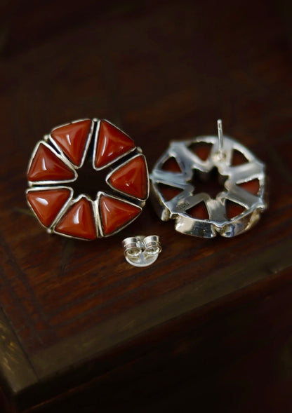 Tomato Coral Earrings