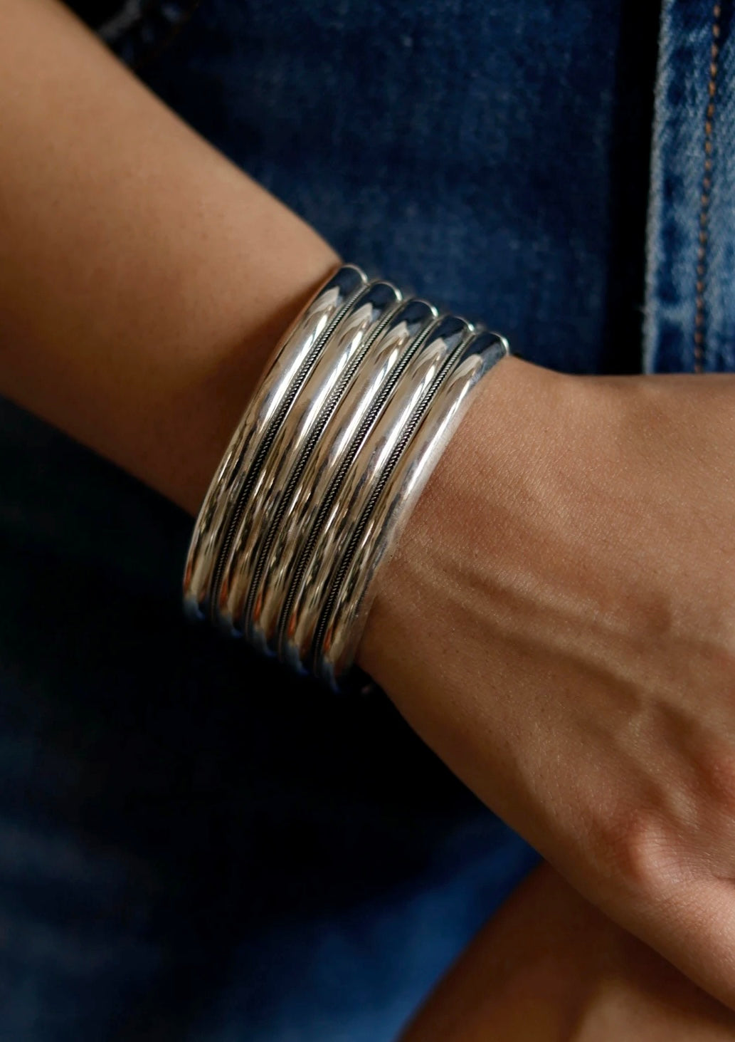 Ivy Silver Bangle