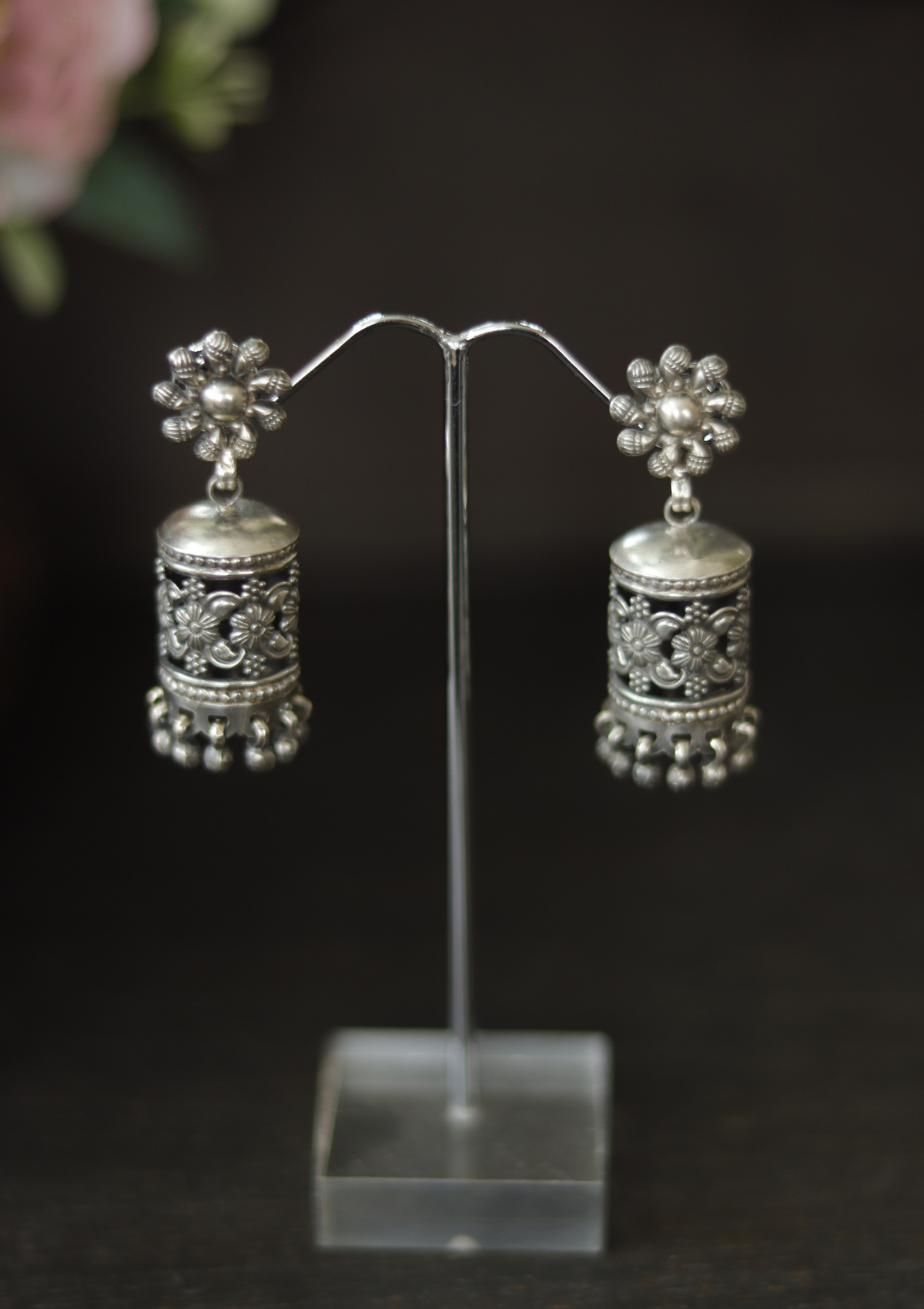 Suman Silver Earrings