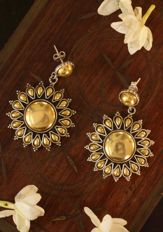 Dahlia Gold-Plated Earrings