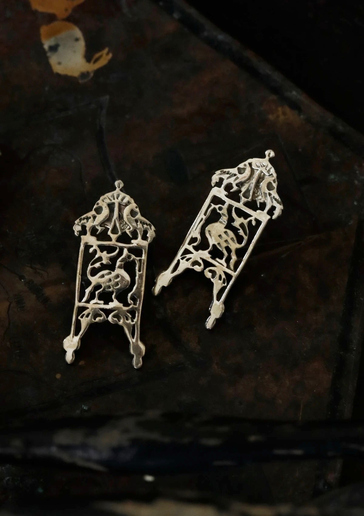 Lion Sterling Silver Earrings