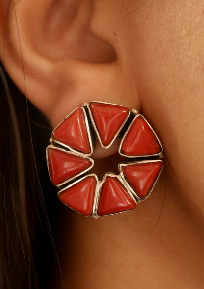 Tomato Coral Earrings