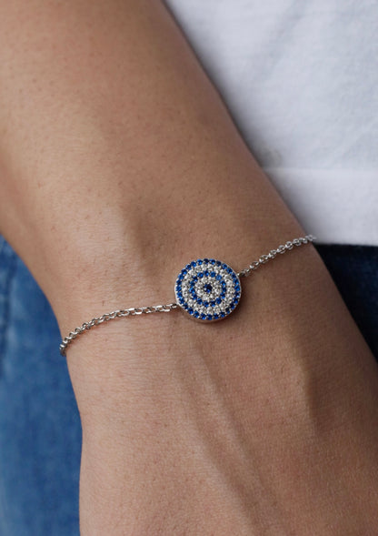 Glimmering Evil Eye Bracelet