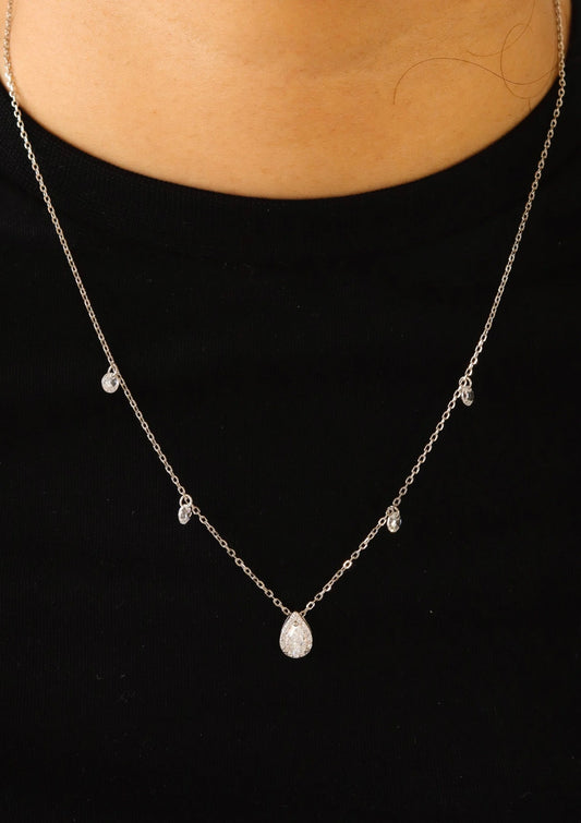 Sparkel Drop Silver Chain