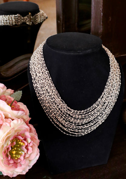 Sitara Haar Silver Necklace