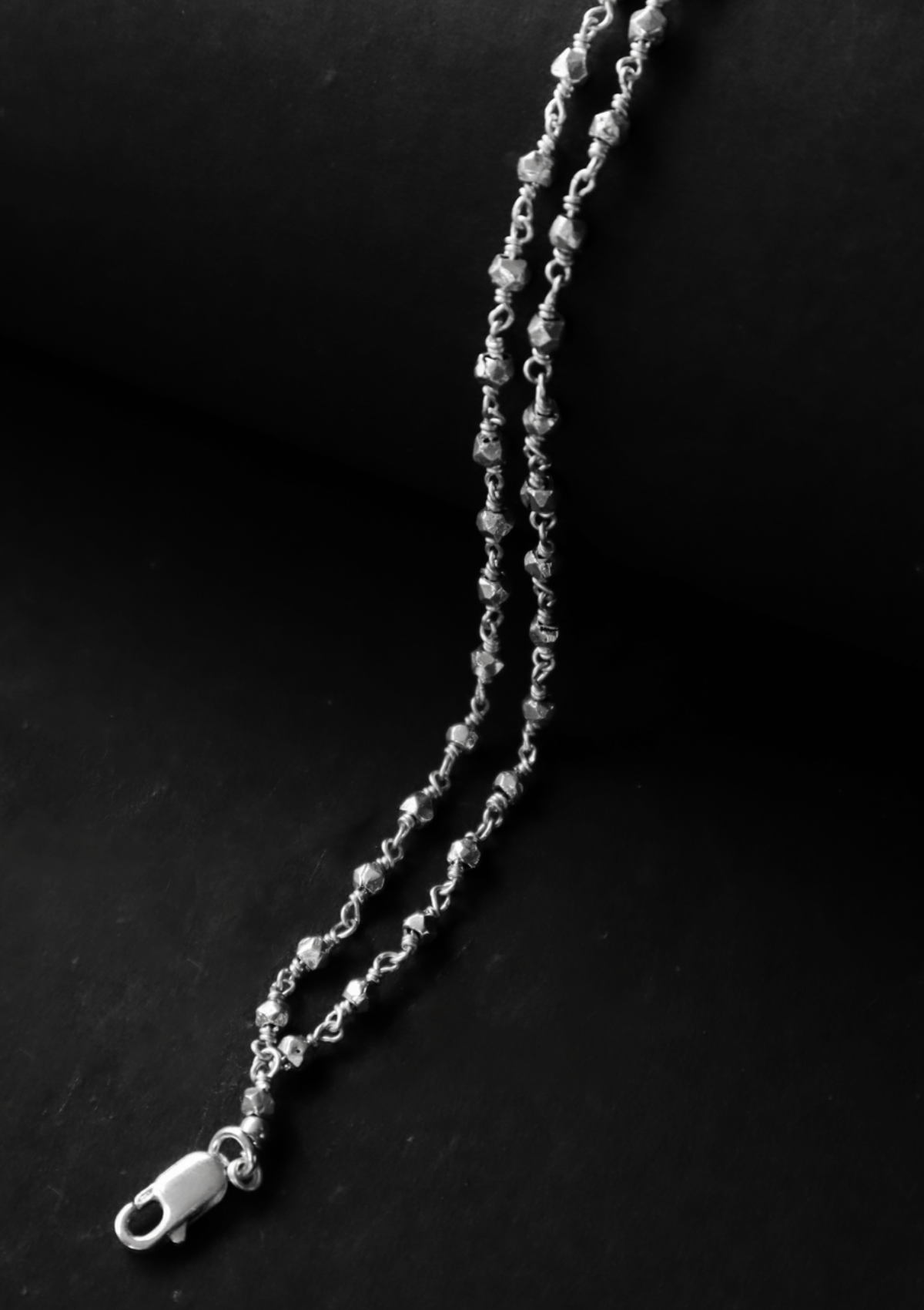 Chamak Silver 2 line Bracelet