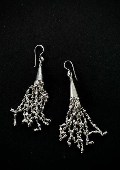 Chamak Silver Earrings