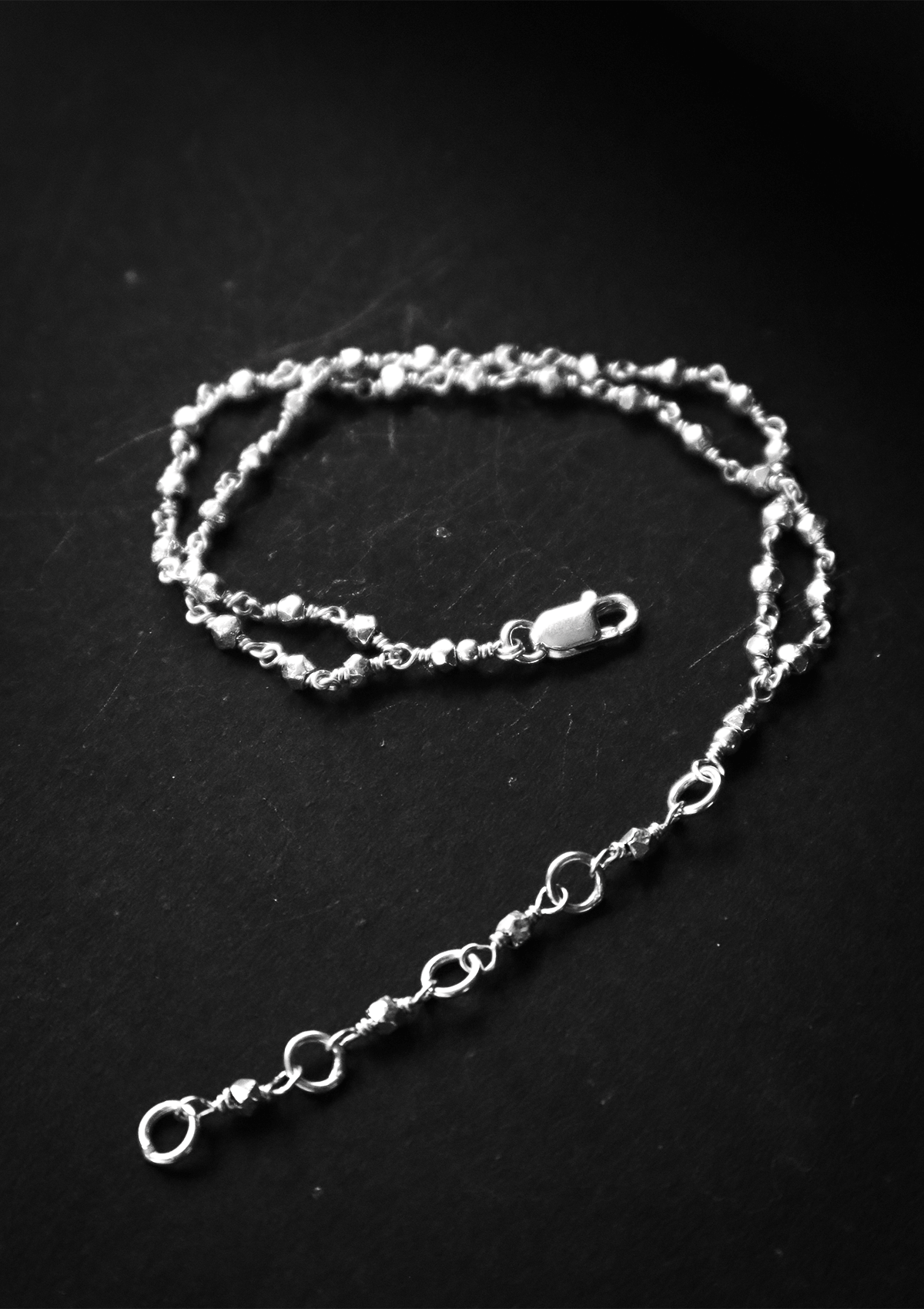 Chamak Silver 2 line Bracelet