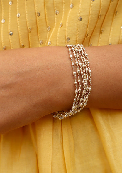 Sitara Silver 6 Line Bracelet