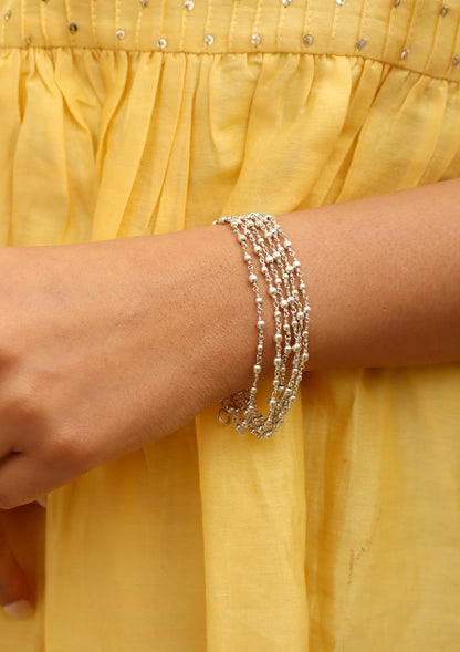 Sitara Silver 6 Line Bracelet