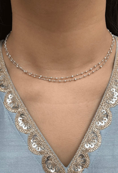 Sitara Silver 2 line Chain