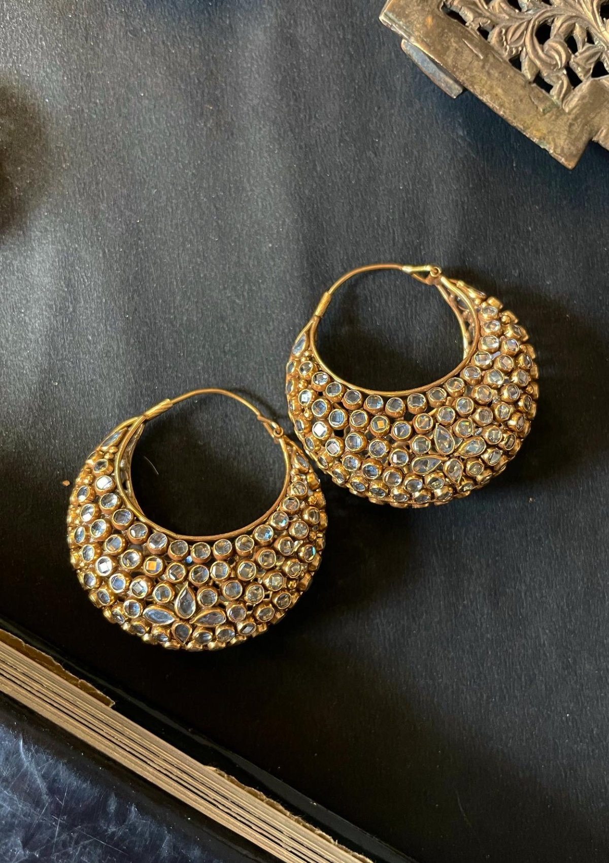 Delicate Navratna Earrings | Gold Plated on 925 Silver