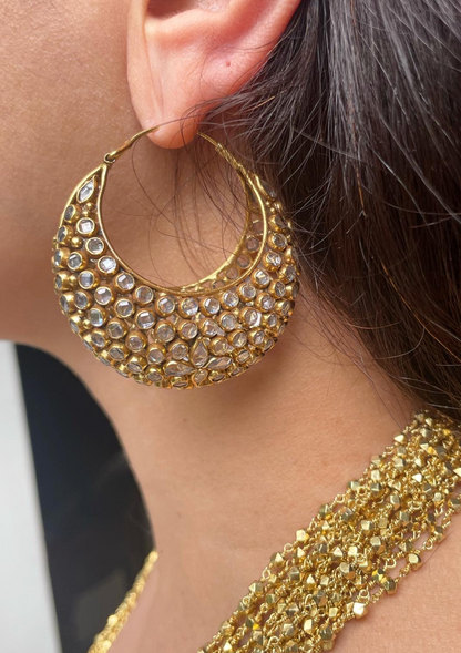 Basket Gold Plated Earrings